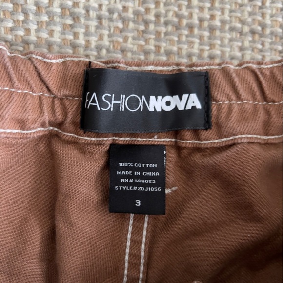 Fashion Nova Brown Cargo Pants - Picture 5 of 7